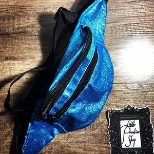 Blue Glitter Fanny/Cross Body Bag